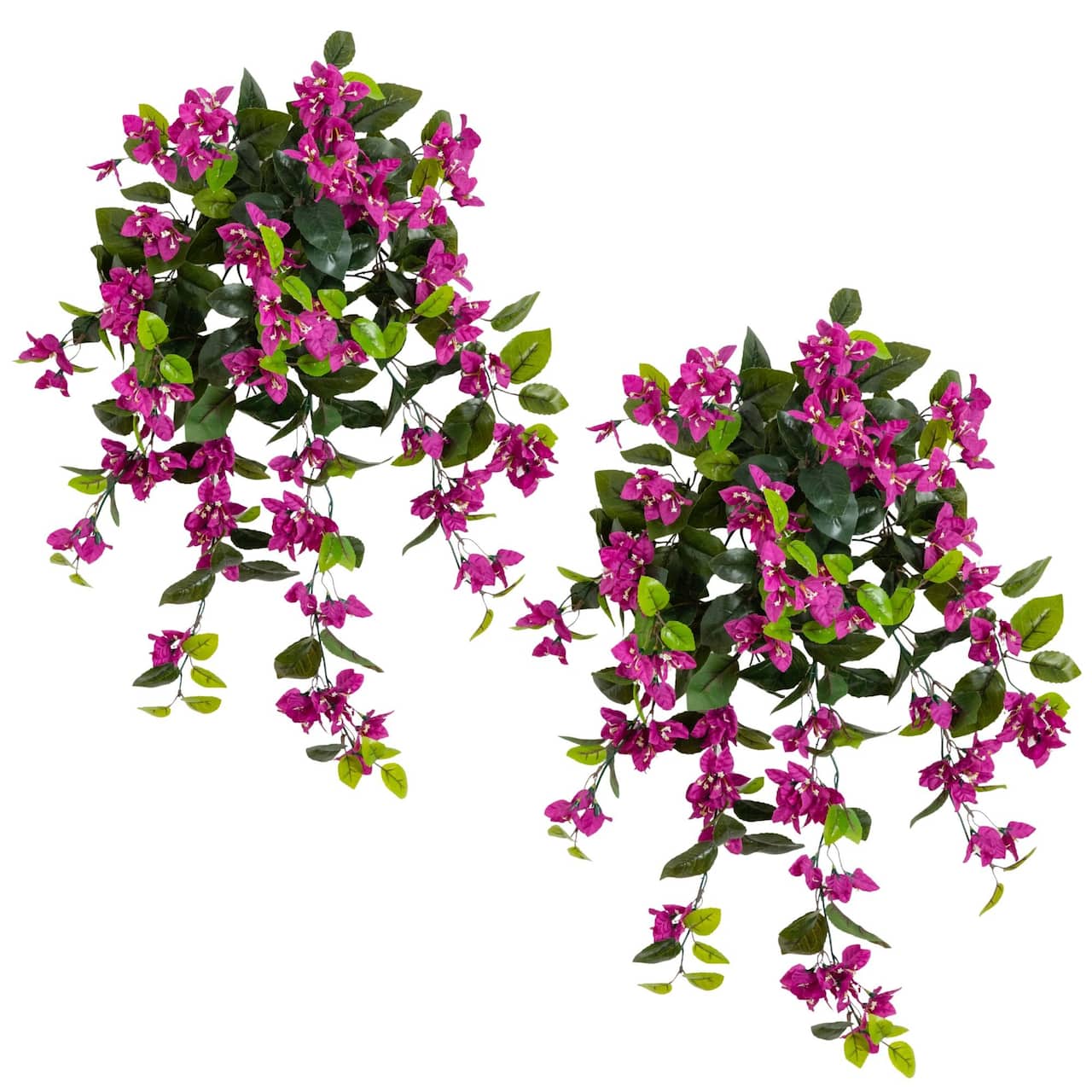 28" UV Resistant Artificial Bougainvillea Hanging Plants, 2ct.
